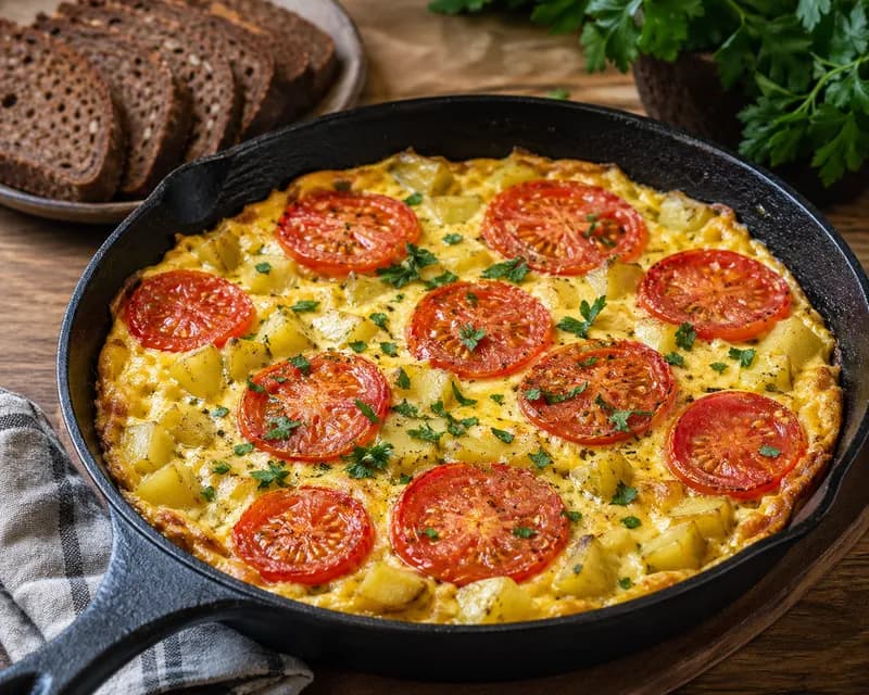 Æggekage med kartofler