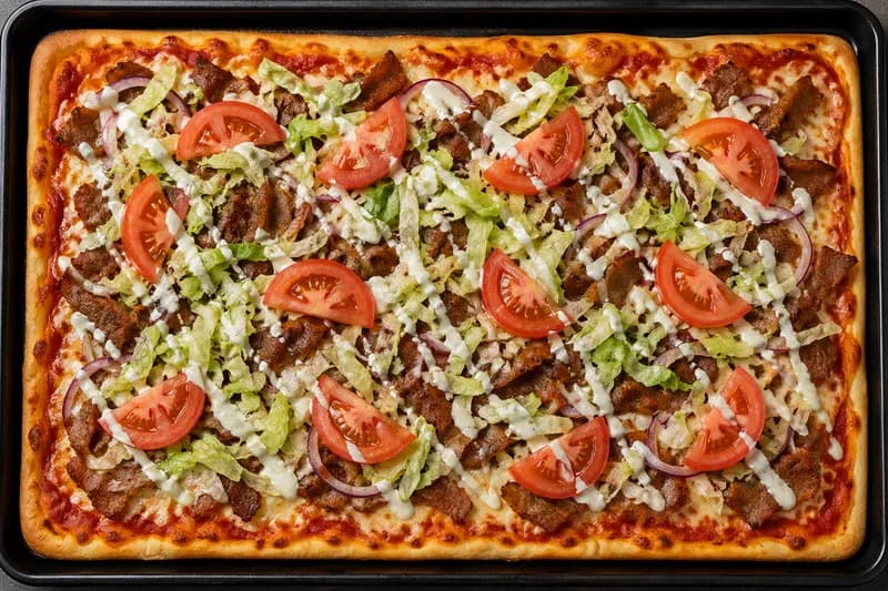 Kebab pizza