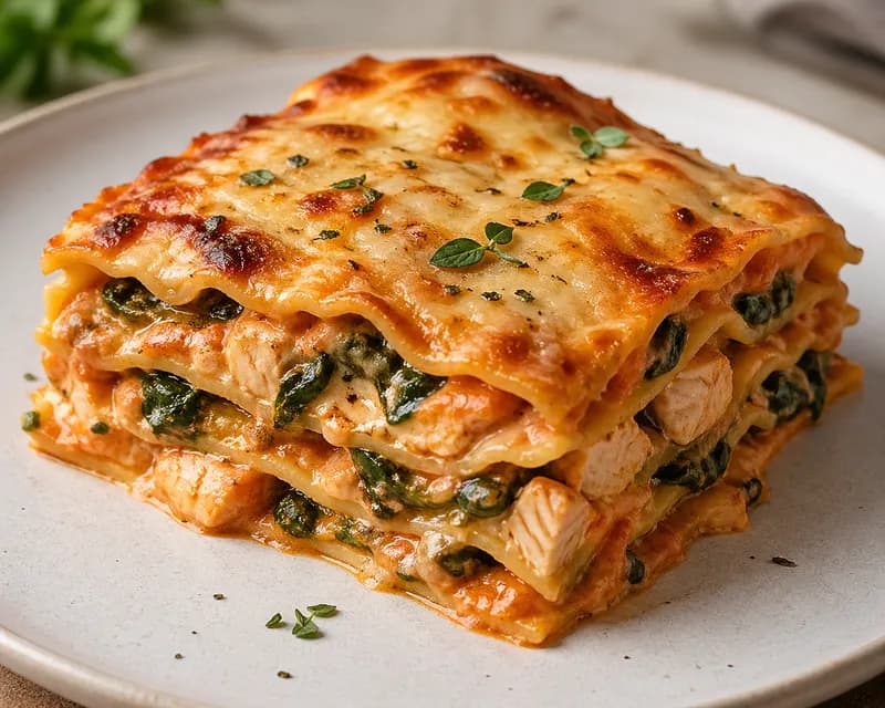 Kyllingelasagne med spinat