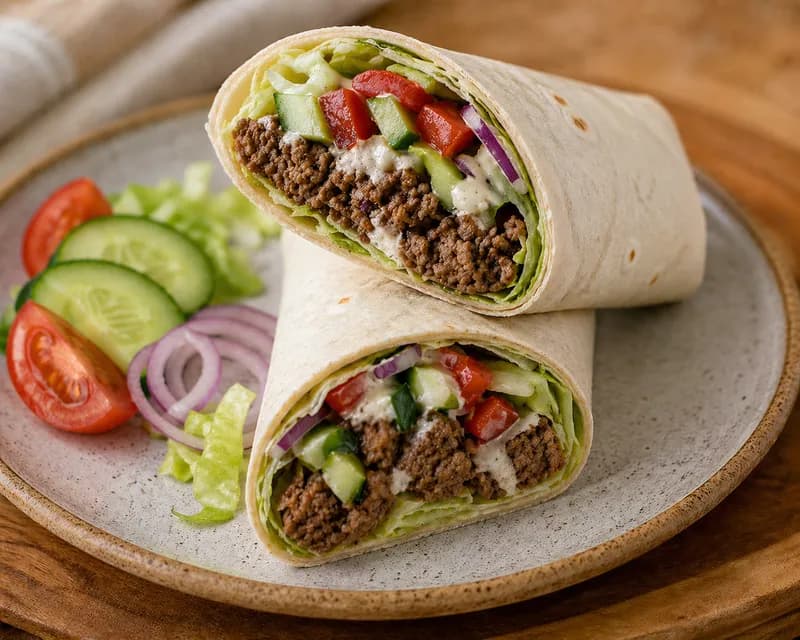 Wraps med gris & kalv