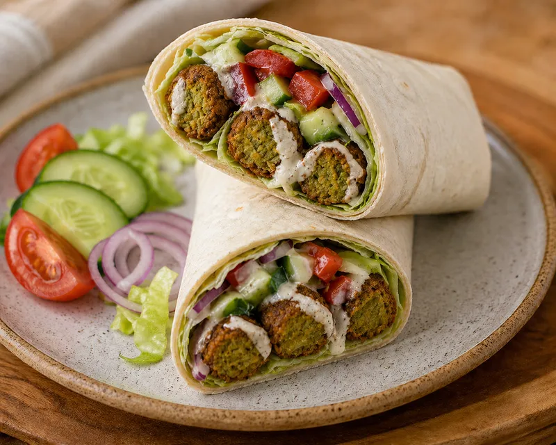 Wraps med falafel