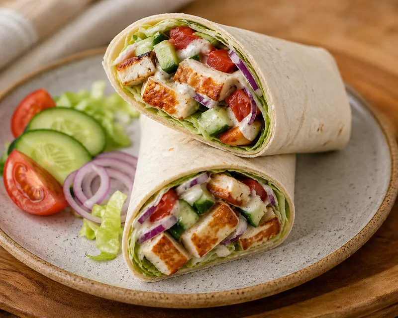 Wraps med halloumi